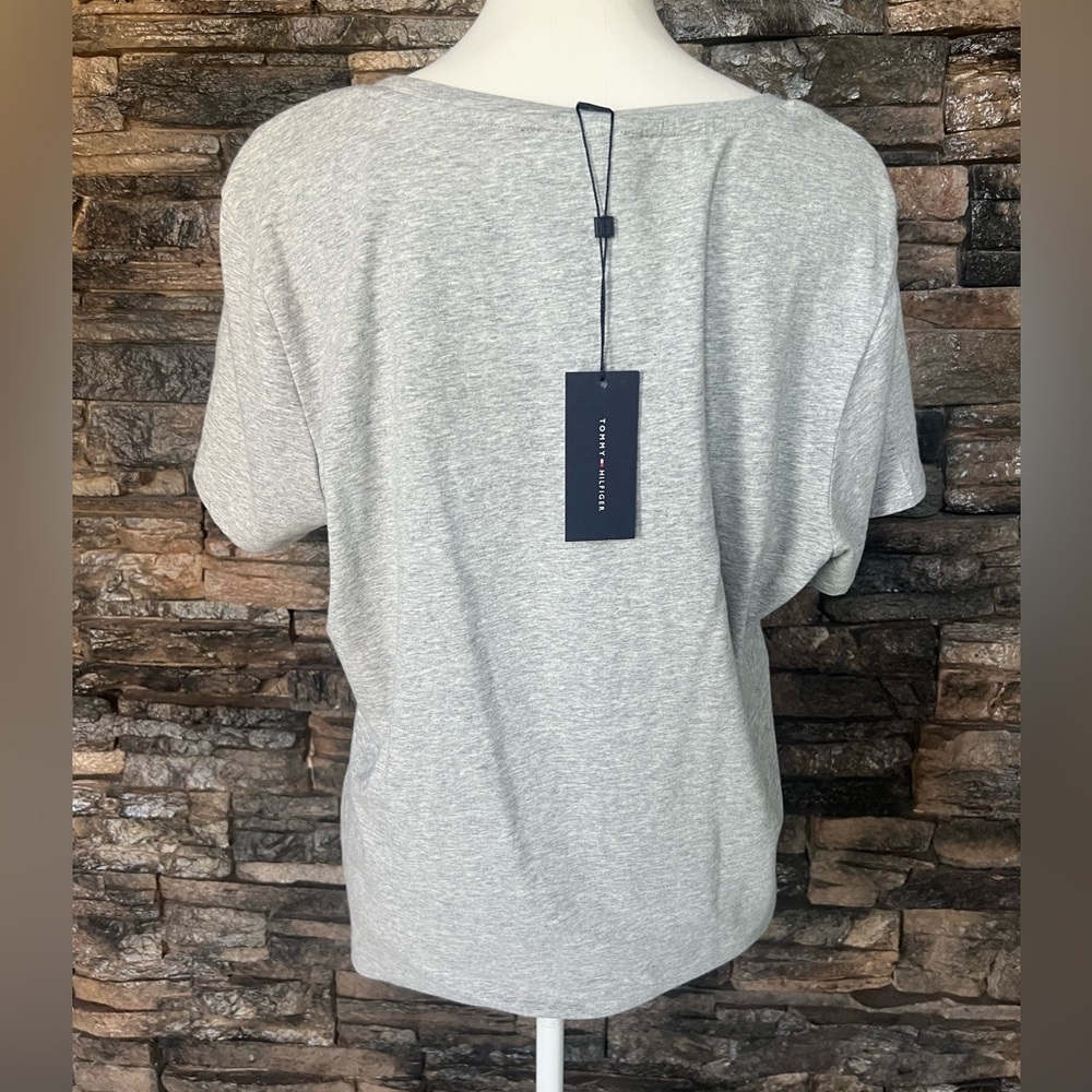 Tommy Hilfiger Women's Gray Logo T-Shirt - Picture 3 of 8